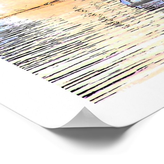 Harbour Dawn & Pelican Print (Hoek)