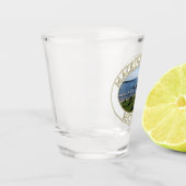 Harbour en Downtown op Mackinac Island, Michigan Shot Glas (Links)