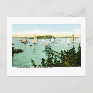 Harbour en Yacht Club, Bar Harbour, Maine Briefkaart