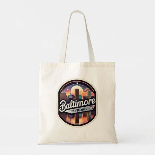 Harbour Glow: Baltimore sterke Canvas tas (Achterkant)