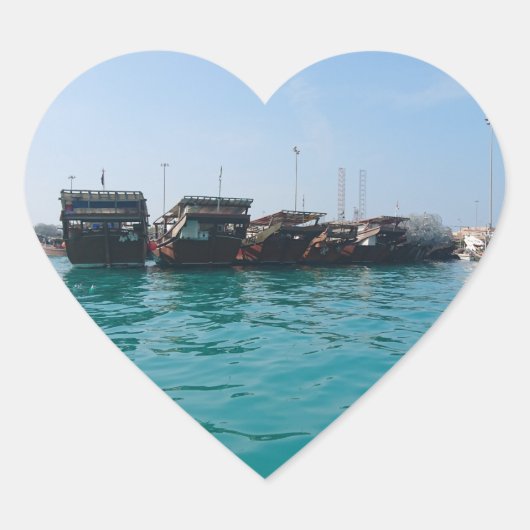 Harbour Heart Sticker van de vissers (Voorkant)