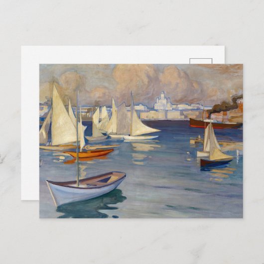 Harbour in Helsinki, Albert Edelfelt Briefkaart (Voorkant / Achterkant)