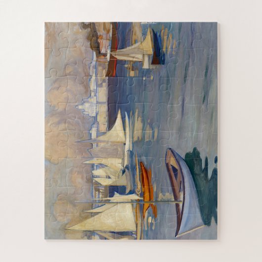 Harbour in Helsinki, Albert Edelfelt Legpuzzel (Verticaal)