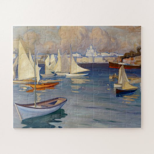 Harbour in Helsinki, Albert Edelfelt Legpuzzel (Horizontaal)