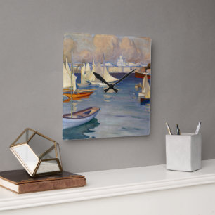 Harbour in Helsinki, Albert Edelfelt Vierkante Klok