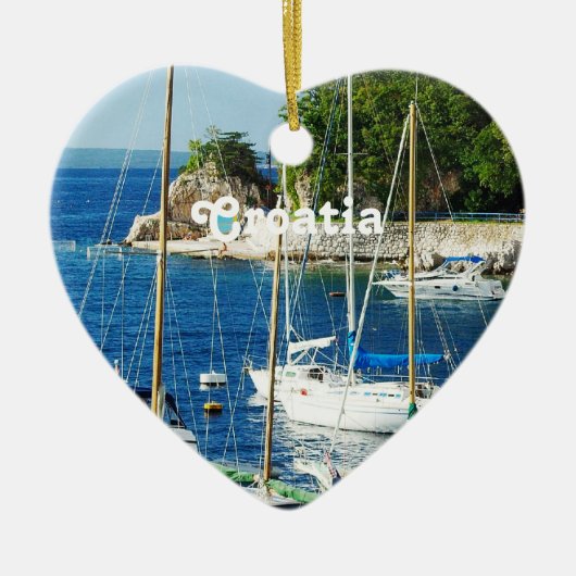 Harbour in Kroatië Keramisch Ornament (Voorkant)