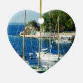 Harbour in Kroatië Keramisch Ornament (Achterkant)