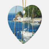 Harbour in Kroatië Keramisch Ornament (Links)