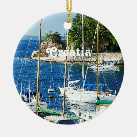 Harbour in Kroatië Keramisch Ornament (Voorkant)