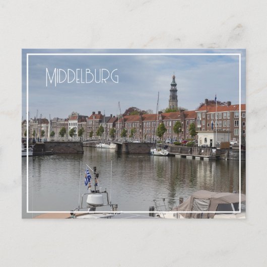 Harbour in Spring, Middelburg, Nederland Briefkaart (Voorkant)