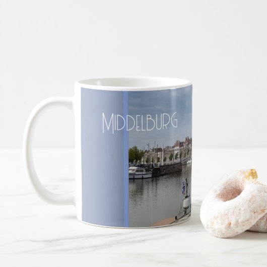Harbour in Spring, Middelburg, Nederland Koffiemok (Met donut)
