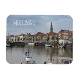 Harbour in Spring, Middelburg, Nederland Magneet