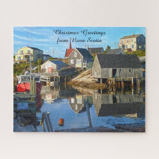 Harbour-instelling Nova Scotia Jigzaag Puzzle Legpuzzel (Horizontaal)