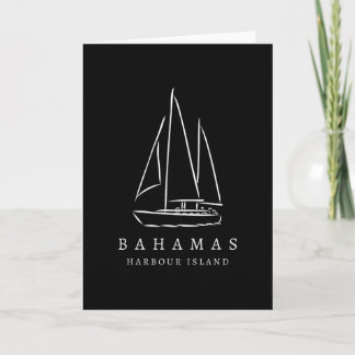 Harbour Island Hamas Yachting Trip Souvenir Boat V Kaart