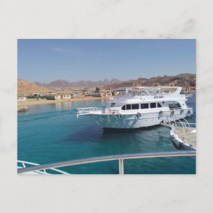 Harbour met jachten in de haven van Sharm el Sheik Briefkaart