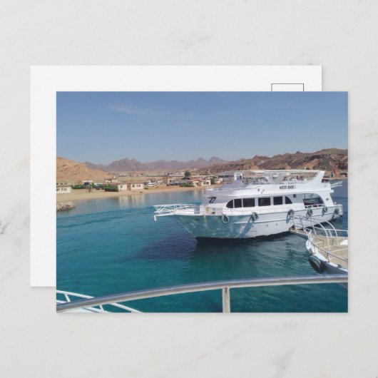 Harbour met jachten in de haven van Sharm el Sheik Briefkaart (Voorkant / Achterkant)