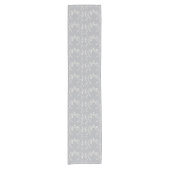 Harbour Mist Gray Contemmodern Swirl Table Runner Korte Tafelloper (Voorkant)