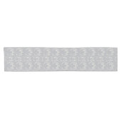 Harbour Mist Gray Contemmodern Swirl Table Runner Korte Tafelloper (Horizontaal)