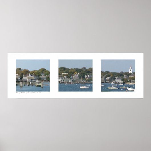 Harbour Nantucket, Massachusetts Triptych Poster (Voorkant)