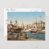 Harbour, Napels, Italië  Fotochrom Briefkaart (Voorkant / Achterkant)