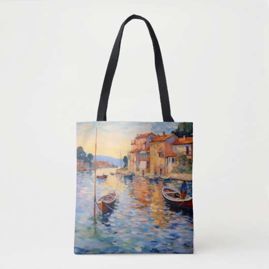 Harbour neo-impressionisme tote bag (Voorkant)