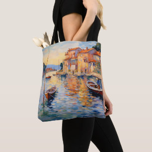 Harbour neo-impressionisme tote bag