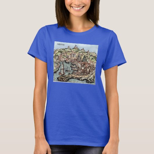 Harbour of Genua in Color, 1493 T-shirt (Voorkant)