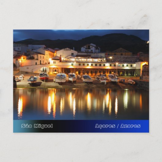 Harbour op de Azoren Briefkaart (Voorkant)