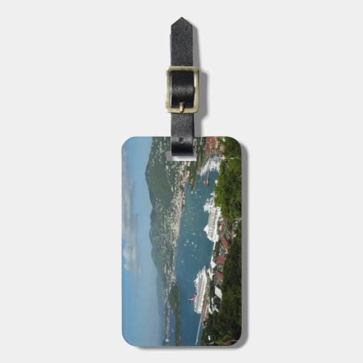 Harbour op de St. Thomas US Maagdeneilanden Bagagelabel (Voorkant verticaal)