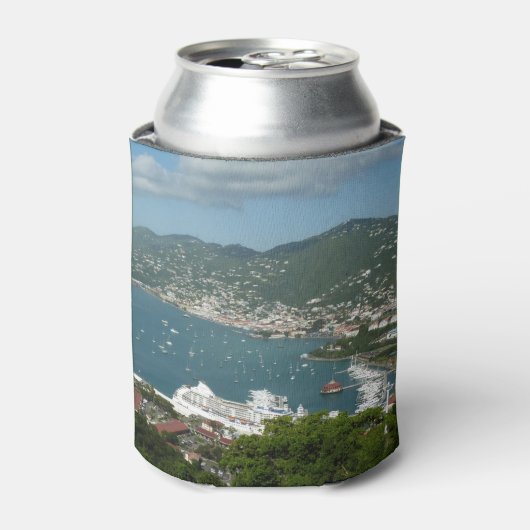 Harbour op de St. Thomas US Maagdeneilanden Blikjeskoeler (Blikje Voorkant)