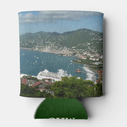 Harbour op de St. Thomas US Maagdeneilanden Blikjeskoeler (Achterkant)