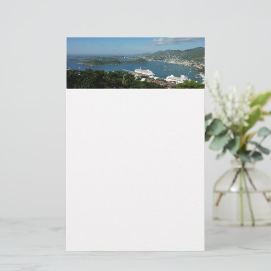Harbour op de St. Thomas US Maagdeneilanden Briefpapier (Staand voorkant)