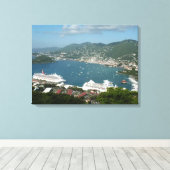 Harbour op de St. Thomas US Maagdeneilanden Canvas Afdruk (Insitu (Houten vloer))
