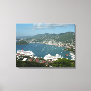 Harbour op de St. Thomas US Maagdeneilanden Canvas Afdruk