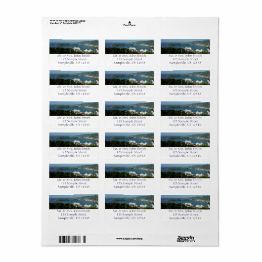 Harbour op de St. Thomas US Maagdeneilanden Etiket (Full Sheet)