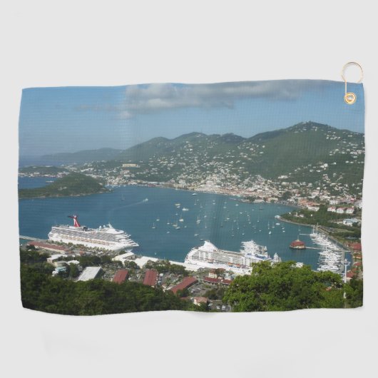 Harbour op de St. Thomas US Maagdeneilanden Golfhanddoek (Horizontaal)