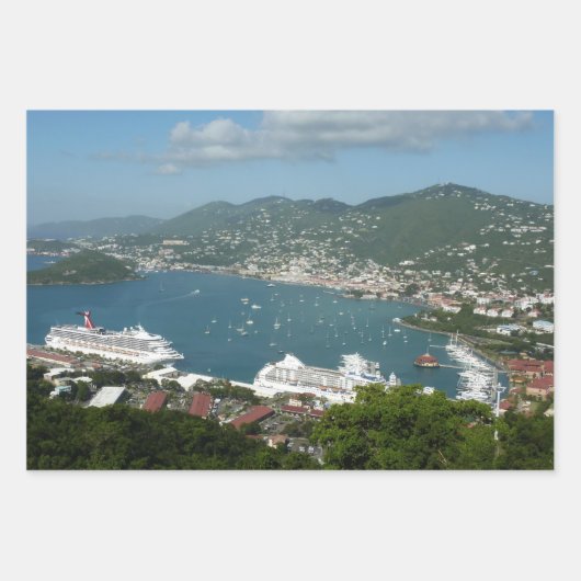 Harbour op de St. Thomas US Maagdeneilanden Inpakpapier Vel (Voorkant)