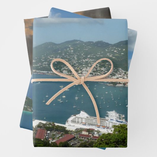Harbour op de St. Thomas US Maagdeneilanden Inpakpapier Vel (In situ)