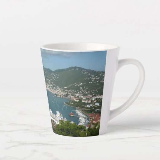 Harbour op de St. Thomas US Maagdeneilanden Latte Mok (Rechts)