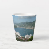 Harbour op de St. Thomas US Maagdeneilanden Latte Mok (Voorkant)