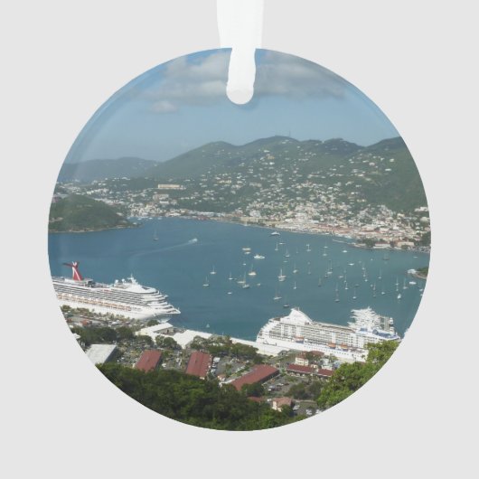 Harbour op de St. Thomas US Maagdeneilanden Ornament (achterkant)