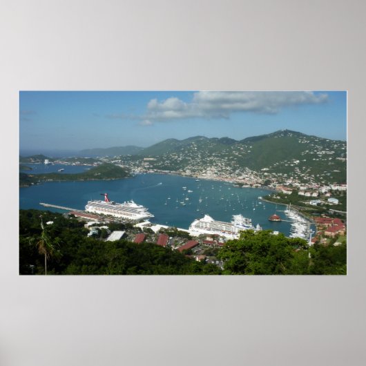 Harbour op de St. Thomas US Maagdeneilanden Poster (Voorkant)