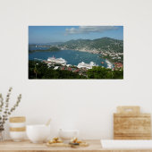 Harbour op de St. Thomas US Maagdeneilanden Poster (Keuken)