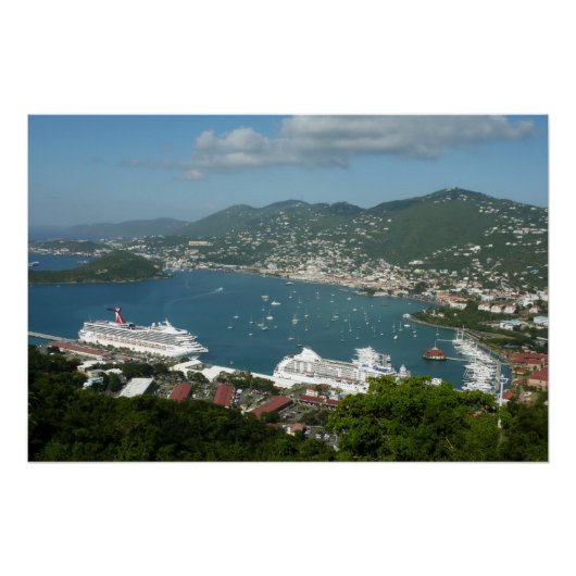 Harbour op de St. Thomas US Maagdeneilanden Poster (Voorkant)
