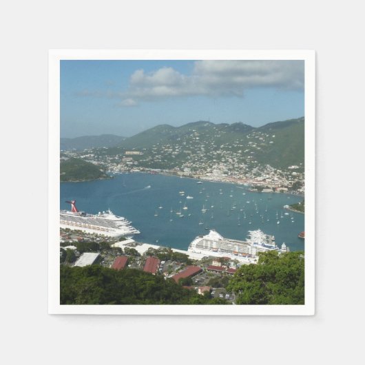 Harbour op de St. Thomas US Maagdeneilanden Servet (Voorkant)