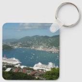 Harbour op de St. Thomas US Maagdeneilanden Sleutelhanger (Achterkant)