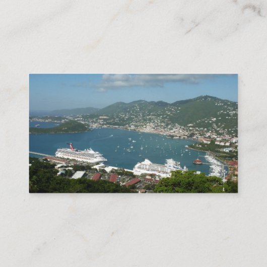 Harbour op de St. Thomas US Maagdeneilanden Visitekaartje (Achterkant)