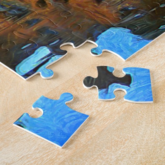 Harbour op het kanaal in Amsterdam. Legpuzzel (Zijkant)