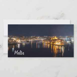 Harbour op Malta verlicht bij de nachtelijke canva