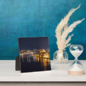 Harbour op Malta verlicht 's nachts Fotoplaat (Insitu)